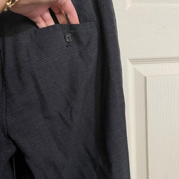 LOFT Womens Gray Plaid Mid Rise Marisa Straight Leg Career Trouser Pants Size 10 - Picture 5 of 7